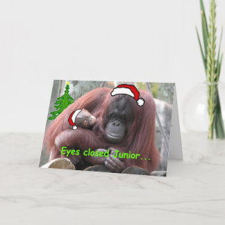 Orangutan Christmas Holiday Card