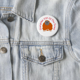 Orangutan Design Personalised 6 Cm Round Badge