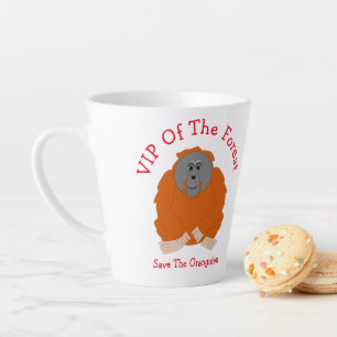 Orangutan Design Personalised Latte Mug