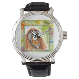 Orangutan in Nature 160724AREF215 - Watercolor Watch