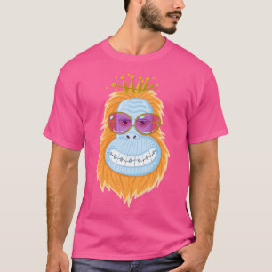 orangutan king of disco nights with a big smile T-Shirt
