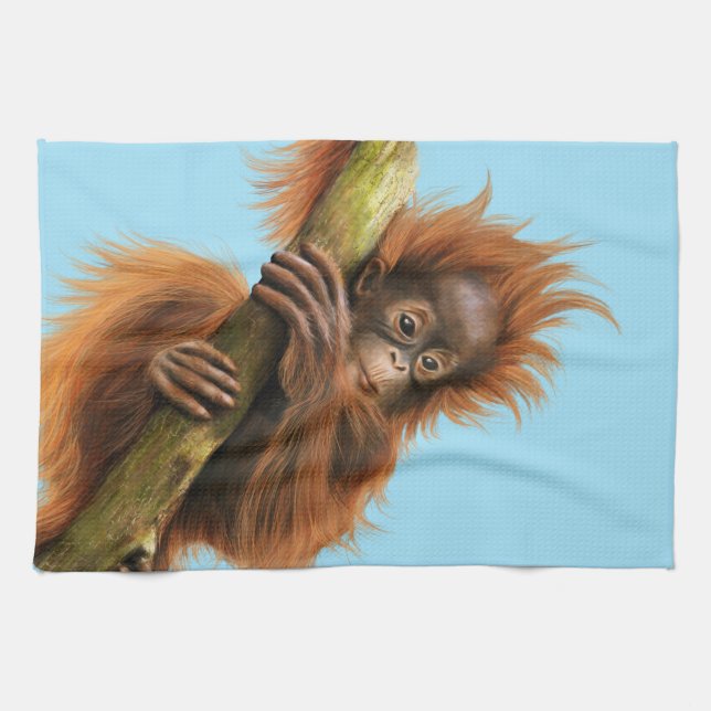 Orangutan Kitchen Towel 16" x 24" (Horizontal)