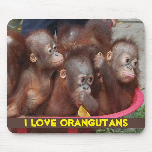 Orangutan Love Mouse Mat (Front)