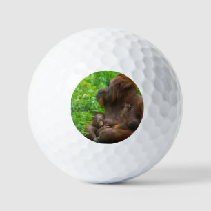 Orangutan Mother and Babies Golf Balls