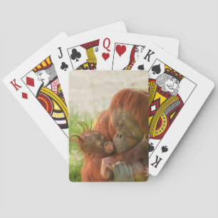 Orangutan Mother Tender Moments Playing Cards