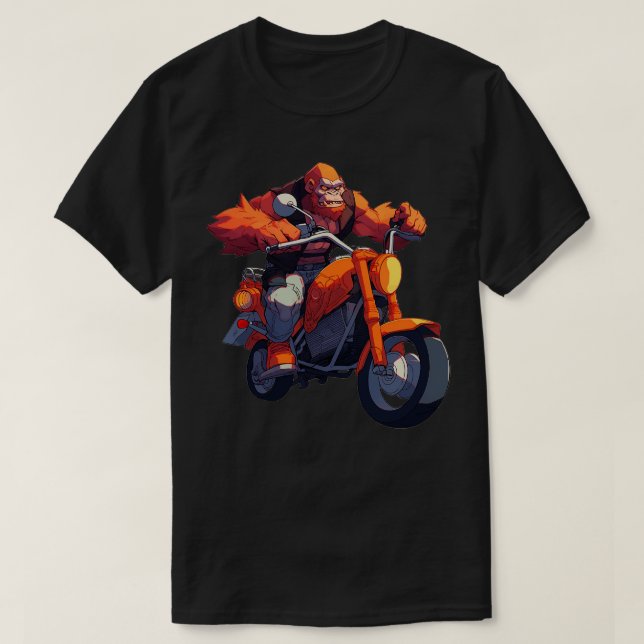 Orangutan Motorcycle T-Shirt (Design Front)