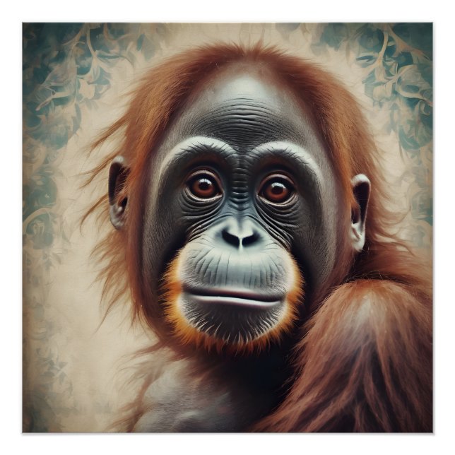 Orangutan no 6 Glossy Poster (Front)