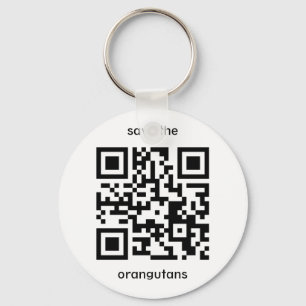 Orangutan QR code Key Ring