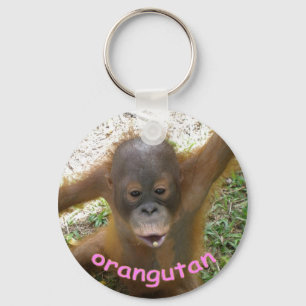 Orangutan Rainforest Snack Key Ring