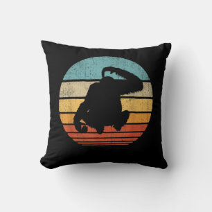 Orangutan Retro Vintage Sunset Mammal Animal Cushion