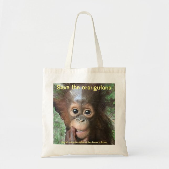 Orangutan Save Crystal Tote Bag (Front)