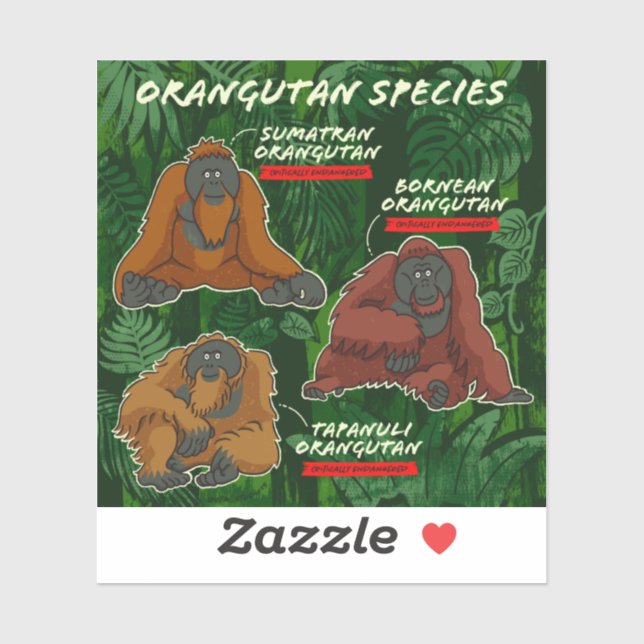 "Orangutan Species" Sticker (Sheet)