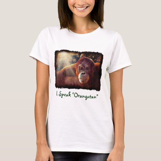 Orangutan Supporter Red Ape Wildlife Art Shirt (Front)