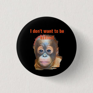 Orangutan Wildlife 3 Cm Round Badge