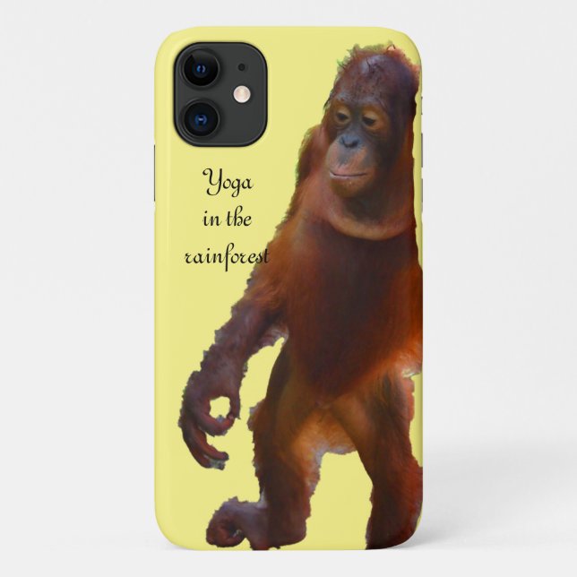 Orangutan Yoga in Rainforest Case-Mate iPhone Case (Back)