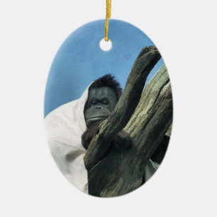 ORANGUTANS CERAMIC TREE DECORATION