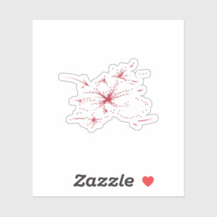 Orangy Red, Cyan and Magenta dot