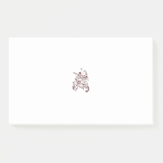 Orangy Red decorative Design Post-it Notes (Front)