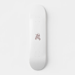 Orangy Red decorative Design Skateboard