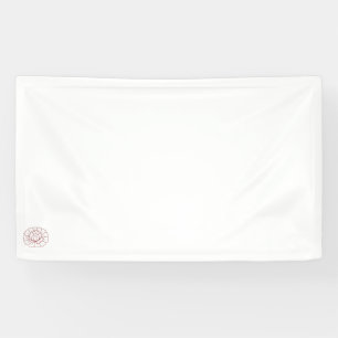 Orangy Red decorative Design Vinyl Banner 