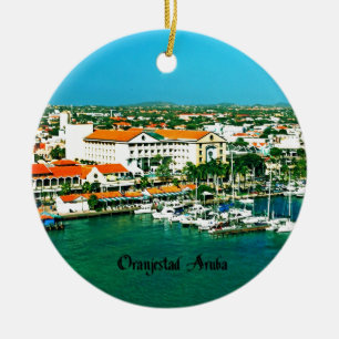 Oranjestad Aruba Ceramic Tree Decoration