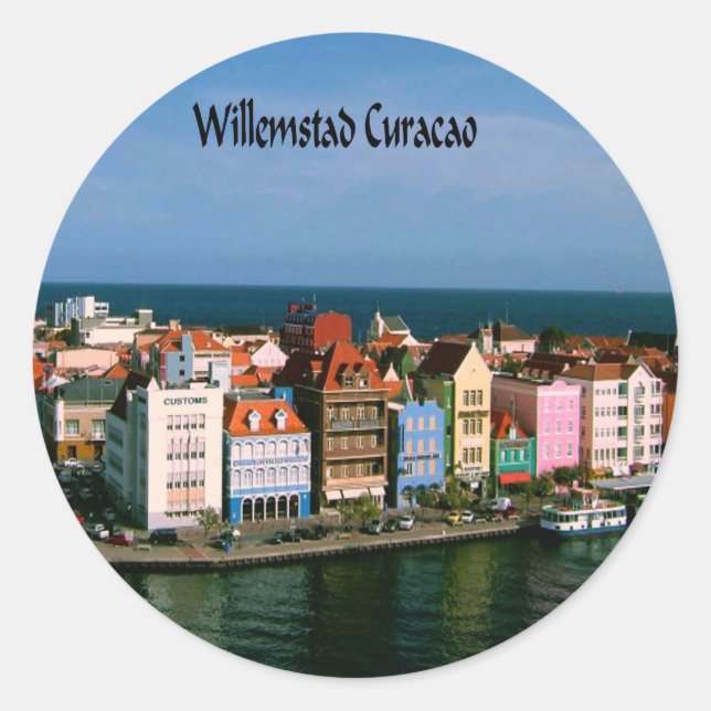 Oranjestad Aruba Classic Round Sticker (Front)
