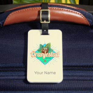 Oranjestad Aruba Retro Vintage Caribbean Souvenir Luggage Tag