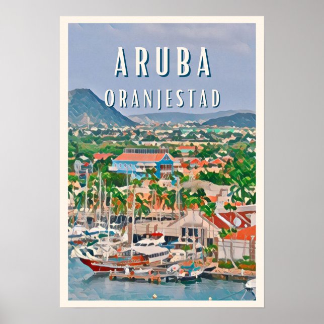 Oranjestad, la ville colorée des Antilles Poster (Front)