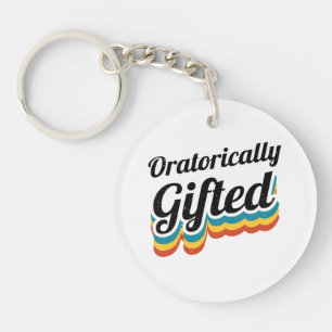 Oratorically Gifted Debate Team Squad Debater Key Ring