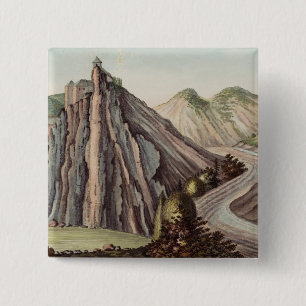 Orava Castle from the north side in Slovakia 15 Cm Square Badge