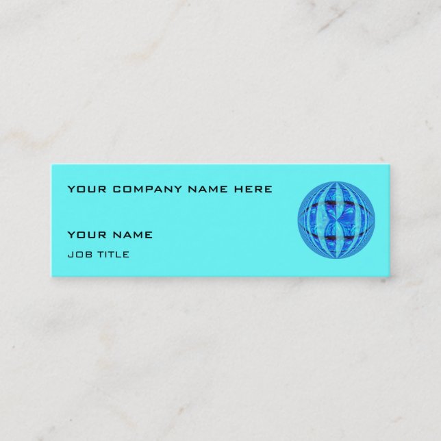 Orb Blue business card blue skinny (Front)