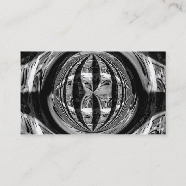 Orb Chrome Black business card (Front)