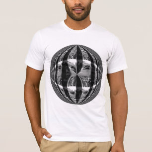 Orb Chrome Black Round t-shirt white