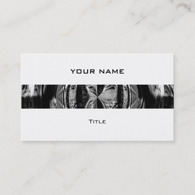 Orb Chrome Black stripe business card white back (Front)