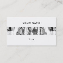 Orb Chrome stripe business card white back