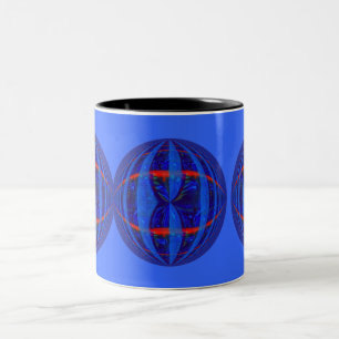 Orb Dark Blue Round mug blue