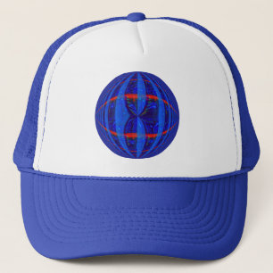 Orb Dark Blue Round trucker hat