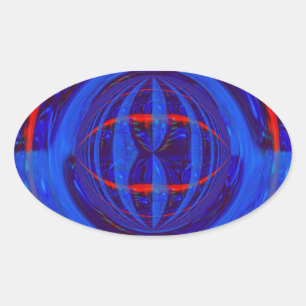 Orb Dark Blue sticker oval