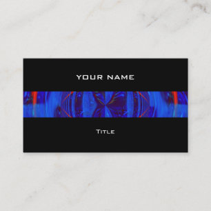 Orb Dark Blue stripe business card black back