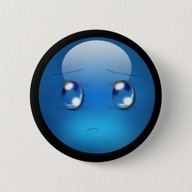 Orb Feelings: Sad 6 Cm Round Badge (Front)