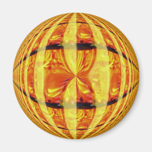 Orb Gold fridge magnet round
