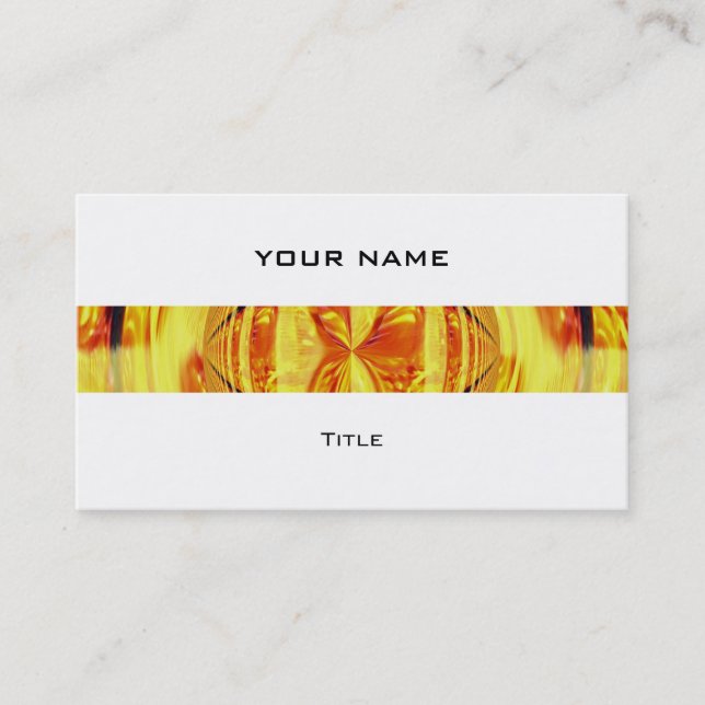 Orb Gold stripe business card white back (Front)