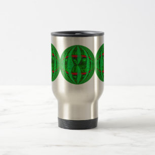 Orb Green Round travel mug