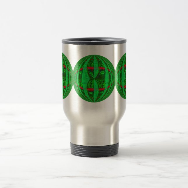 Orb Green Round travel mug (Center)