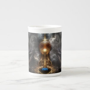 Orb Of Light Fractal Art Bone China Mug