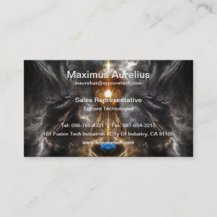 Orb Of Light Fractal Art Business Card