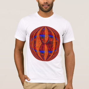 Orb Red Round t-shirt white