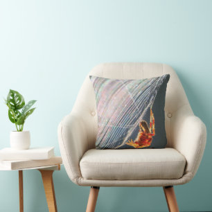 Orb Spider on Web Cushion