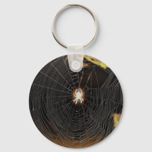 Orb Weaver at night Key Ring