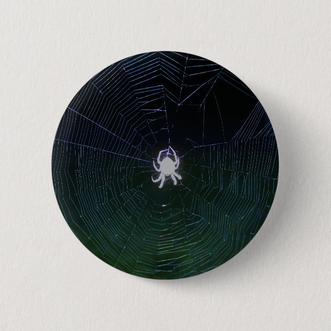 Orb Weaver Spider at night  6 Cm Round Badge (Front)